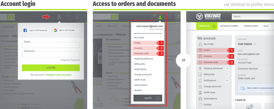 How do I find order information?