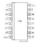 Интегрална схема 74HC158, TTL съвместима, Quad 2-input multiplexer, inverting, DIP16 - 2 - Викиват Интегрална схема 74HC158, TTL съвместима, Quad 2-input multiplexer, inverting, DIP16 - 2