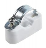 Cable clamp ZZ-cable-clamp-17mm,  28x42x15mm,  white,  with screw,  cable clamp