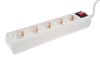 5-way Power Strip, 3m cable, with switch, white 
 - 3