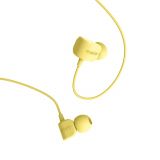 Earphones RM-502,  plug 3.5mm,  build-in microphone,  yellow