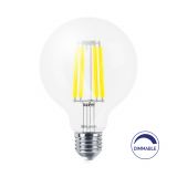 LED filament лампа, 8W, E27, G95, 230VAC, 806lm, 3000K, топлобяла, сфера, BA41-60820, димируема