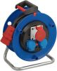Extension reel, Brennenstuhl, GARANT, 3-way, 30m, 5x1.5mm2, thermal protection, blue, 1182730 - 1