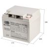 Energy storage gel battery, 12V, 40Ah, OT40-12(GEL)/CL - 2