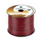 Speaker cable, 2x1mm2, Cu, black/red, KAB0384, Cabletech