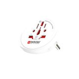 Universal travel adapter plug from World to EU, white, Scross, SKR1500211CE