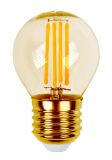 LED filament лампа (топче) 4W, E27, G45, 230VAC, 360lm, 2200K, топлo бяла, BB37-00420