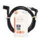 Power cable, 2x0.75mm2, euro plug (angled) - IEC-320-C7, 2m, black, PVC, CEGL11055BK20, NEDIS - 3