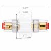 Гнездо за предпазител ф10x38mm, 5-20mm2, прозрачен, AGU-02 - 2