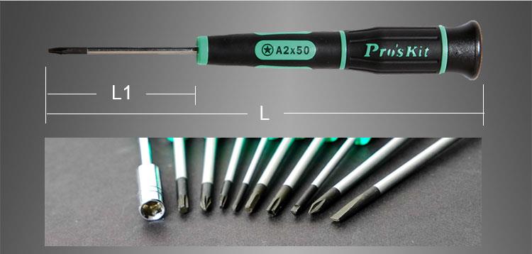 Screwdriver cross, PH1x50mm, 147mm, SD-081-P4, PRO'S KIT