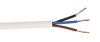 Cable, instalation, 3x0.75mm2, copper, flexible, white, H05VV-F, H03VH-H
