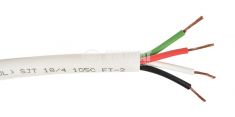 Cable SJT 4x18 AWG UL heat resistant 4conduct 0.75mm2 white