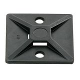 Cable tie holder MB4A3-BK, 28x28mm, self-adhesive, black