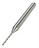 Spiral HSS drill with working dimension 0.9 mm total length 38 mm and tail thickness 3.2 mm