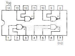 Интегрална схема 7426/К155ЛА11, TTL, QUAD 2-INPUT NAND BUFFER, DIP14 - 2