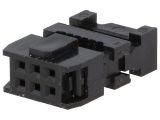 Connector IDC, 6 pins, raster 2.54mm, female, 2x3