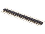Connector pin header, 20 contacts, pin strips, THT, DS1004-1X20F1-2