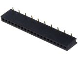 Connector pin header type, 20 contacts, SMT on PCB, raster 1.27mm