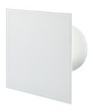 Bathroom fan Ф100mm with valve 220V 18W 169m3/h square 163x163 white matte