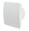 Bathroom fan Ф100mm with valve 220V 18W 169m3/h square 170x170 white matte - 1