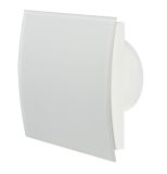 Bathroom fan Ф100mm with valve 220V 18W 169m3/h square 170x170 white matte