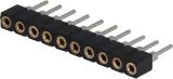 Connector pin header type, 10 contacts, THT on PCB, raster 2mm