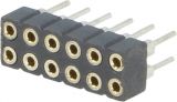 Connector pin header type 12 contacts THT 2mm
