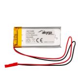 Rechargeable battery 3.7V, 450mAh, Li-Po, with wires and socket, AKY0486, AKYGA BATTERY