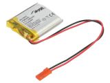 Rechargeable battery 3.7V, 1200mAh, Li-Po, with wires and socket, AKY0622, AKYGA BATTERY