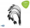 Universal charging cable USB to 9 connections, PACUSB01 Nedis - 1