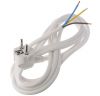 Power supply cable 3x1.5mm2, 2m, Schuko 90° angled, white, polyvinyl chloride (PVC)