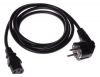 Power supply cable 3x1mm2, 1.8m, Schuko 90° angled, black, polyvinyl chloride (PVC) 
 - 1