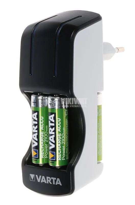 Varta Pack Mini Chargeur AA/AAA + 2 Piles Rechargeables AA 2100 mAh