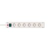 6-way Wall Power Socket Strip for wall / hob mounting, 3m cable, white, Bremounta, Brennenstuhl, 1150650326 - 1