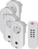 Remote control set 4x, 5A, 230V, IP20, non-waterproof, white color, Comfort Line, Brennenstuhl, 1507050