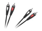 Cable 2xRCA/m, 2xRCA/m, 10m, black, KPO4001-10, Cabletech