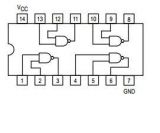 Интегрална схема 1ЛБ00ШМ/74LS00, TTL серия LS, QUAD 2-INPUT NAND GATE, DIP14 - 2 - Викиват Интегрална схема 1ЛБ00ШМ/74LS00, TTL серия LS, QUAD 2-INPUT NAND GATE, DIP14 - 2