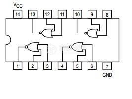 IC 74LS02 TTL LS series QUAD 2-INPUT NOR GATE DIP14 vikiwat