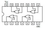 Интегрална схема К555ЛЕ1 / 74LS02, TTL серия LS, QUAD 2-INPUT NOR GATE, DIP14 - 2 - Викиват Интегрална схема К555ЛЕ1 / 74LS02, TTL серия LS, QUAD 2-INPUT NOR GATE, DIP14 - 2