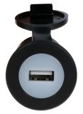 Panel phone charger, USB, 10,5W, black, LED, SCI