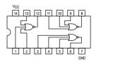 Интегрална схема 74LS27, TTL серия LS, TRIPLE 3-INPUT NOR GATE, DIP14 - 2 - Викиват Интегрална схема 74LS27, TTL серия LS, TRIPLE 3-INPUT NOR GATE, DIP14 - 2