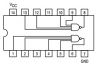 Интегрална схема 74LS40, TTL серия LS, DUAL 4-INPUT NAND BUFFER, DIP14 - 2
