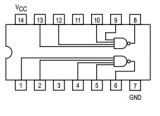Интегрална схема 74LS40, TTL серия LS, DUAL 4-INPUT NAND BUFFER, DIP14 - 2 - Викиват Интегрална схема 74LS40, TTL серия LS, DUAL 4-INPUT NAND BUFFER, DIP14 - 2