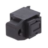 Connector Toslink, socket, screwing, 90° angled, THT, black
