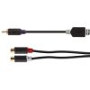 Cable RCA / m - 2xRCA / f, Konig, 0.2m  - 2