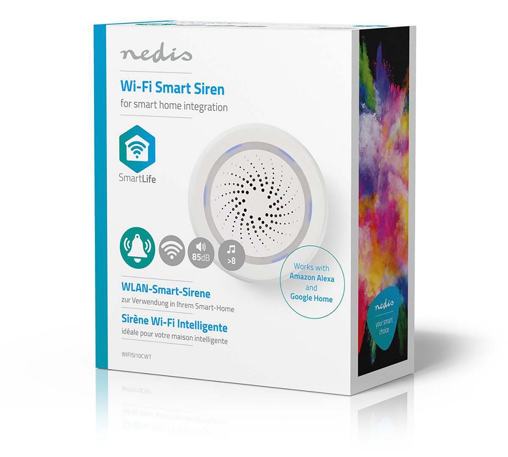 Wi-Fi Smart сирена, WIFISI10CWT, NEDIS