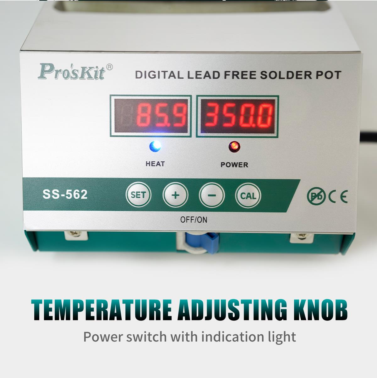Тигел за запояване/разпояванe, 230VAC, 300W, 100~600°C, ф50x40mm, SS-562NB, PRO'S KIT