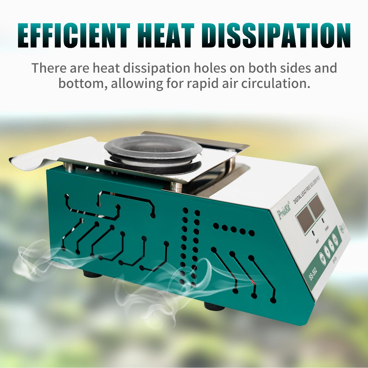 Тигел за запояване/разпояванe, 230VAC, 300W, 100~600°C, ф50x40mm, SS-562NB, PRO'S KIT