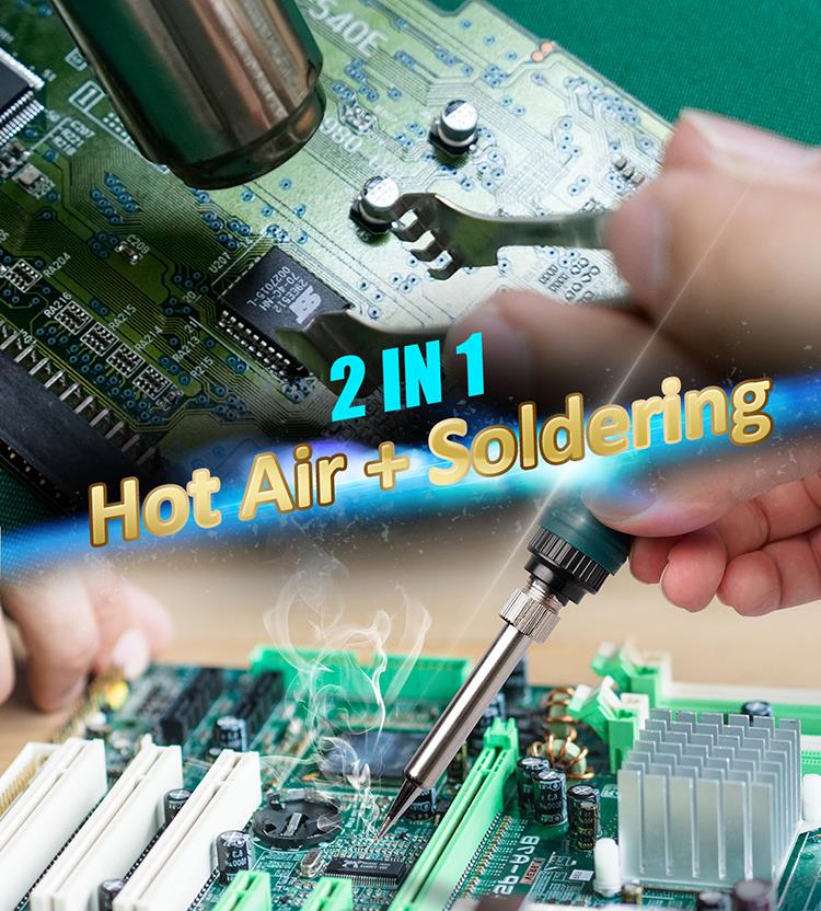 Станция за запояване и горещ въздух, SS-979E, 230VAC, 60W, LED, PRO'S KIT