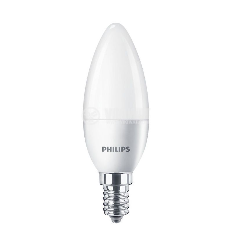 LED лампа CorePro LED candle, 5.5W, E14, 220VAC, 520lm, 6500K, студено бяла - 1
